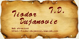 Tiodor Dujanović vizit kartica